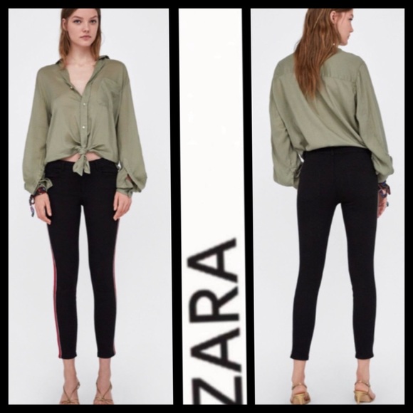 NWT ZARA Z1975 Jeans w/ Side Stripes - Picture 3 of 8